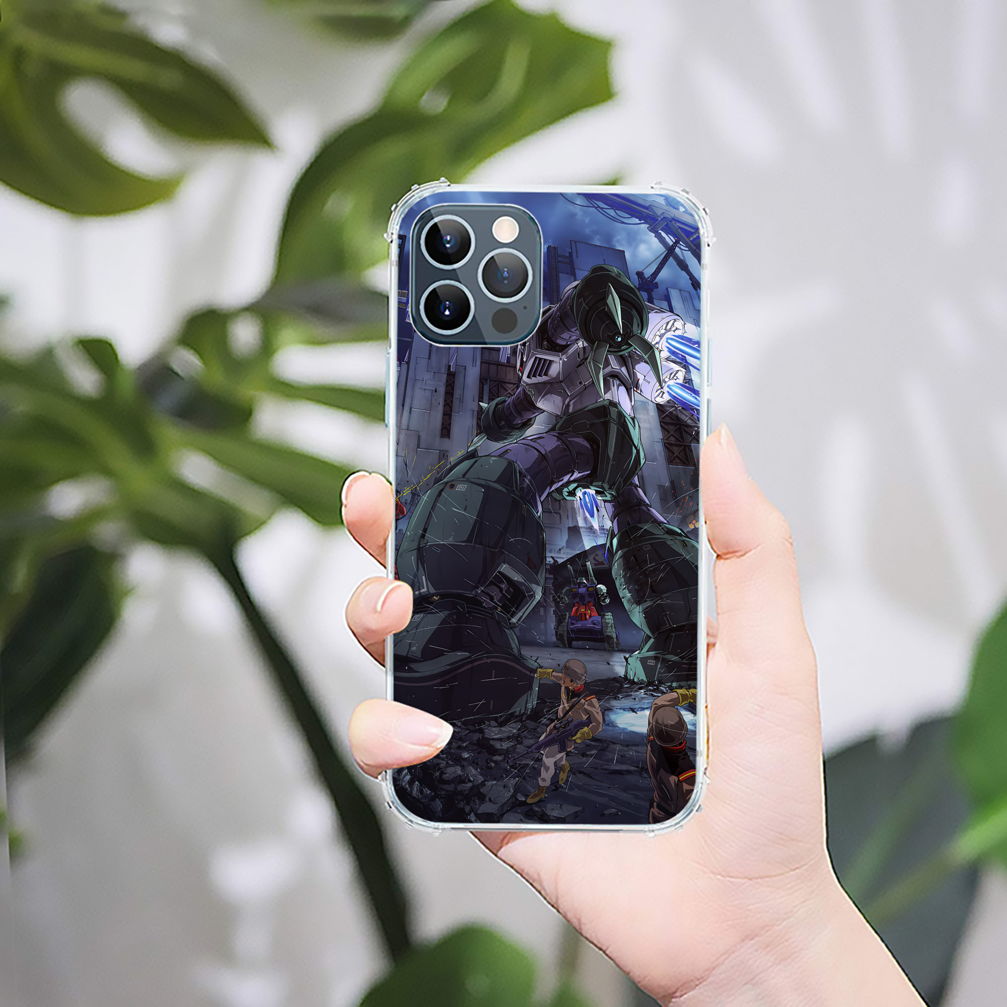 （画像用） 機動戦士ガンダム Mobile Suit Gundam 【iPhone 12シリーズ対応】透明スマホケース（クリアソフトケース）